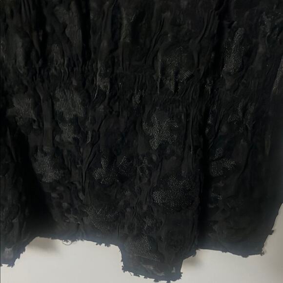 & OTHER STORIES SMOCKED PEPLUM BLACK LACE BLOUSE SIZE 8 - Picture 5 of 7